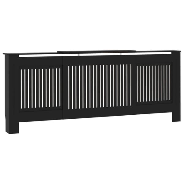 vidaXL radiatorskjuler 205 cm MDF sort -  Radiatorer – tilbehør