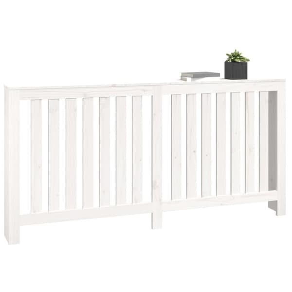 vidaXL radiatorskjuler 169x19x84 cm massivt fyrretræ hvid -  Radiatorer – tilbehør