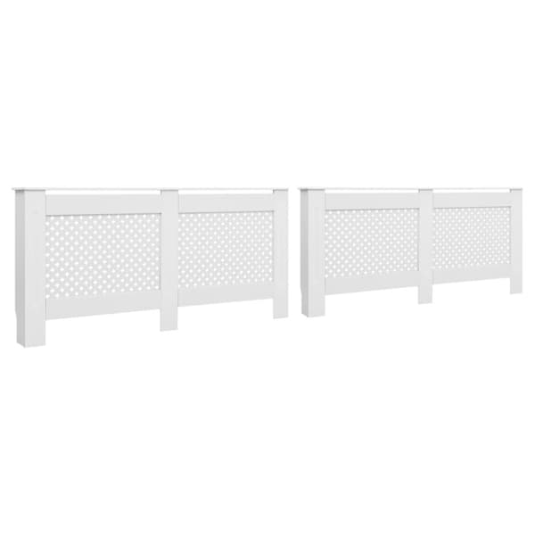 vidaXL radiatorskjulere 2 stk. 172 x 19 x 81,5 cm MDF hvid -  Radiatorer – tilbehør