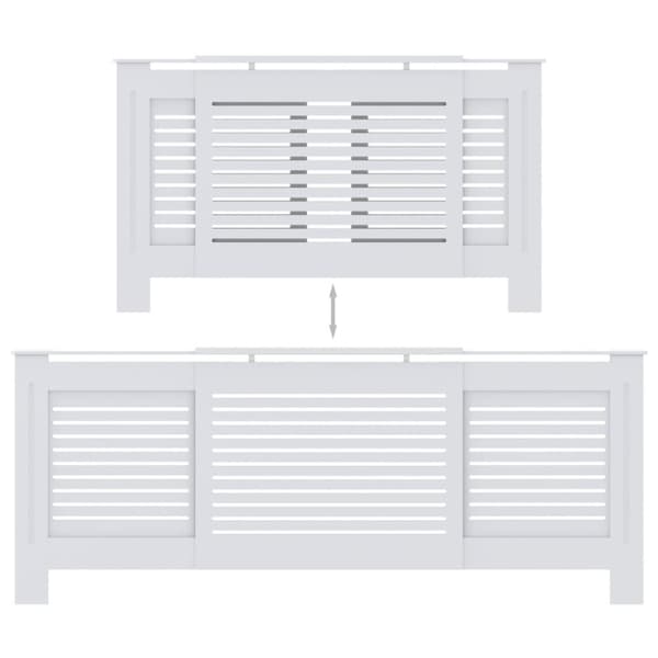 The Living Store radiatorskjuler 205 cm MDF hvid -  Radiatorer – tilbehør