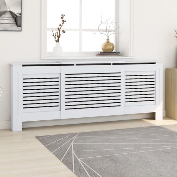The Living Store radiatorskjuler 205 cm MDF hvid -  Radiatorer – tilbehør