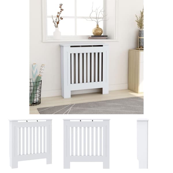 The Living Store radiatorskjuler 78 cm MDF hvid -  Radiatorer – tilbehør