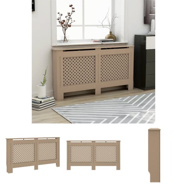 The Living Store Lämpöpatterin suoja MDF 152x19x81,5 cm -  Lämpöpatteritarvikkeet