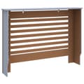 Miniatyrbillede 6 af 9: The Living Store radiatorskjuler 112x19x81,5 cm MDF antracitgrå -  Radiatorer – tilbehør