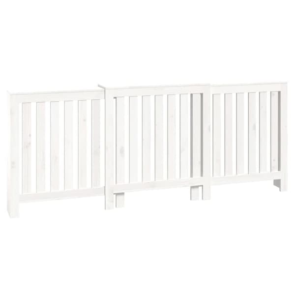 The Living Store radiatorskjuler 210x21x85 cm massivt fyrretræ hvid - Radiatorer – tilbehør