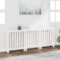 Miniatyrbillede 2 af 9: The Living Store radiatorskjuler 210x21x85 cm massivt fyrretræ hvid -  Radiatorer – tilbehør