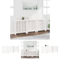 Miniatyrbillede 1 af 9: The Living Store radiatorskjuler 210x21x85 cm massivt fyrretræ hvid -  Radiatorer – tilbehør