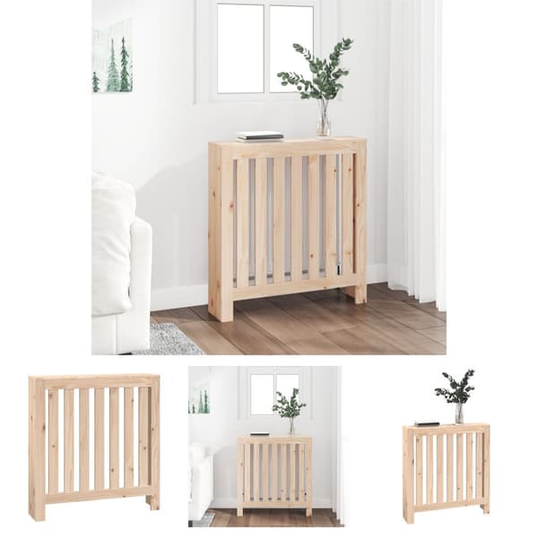 The Living Store radiatorskjuler 79,5x19x84 cm massivt fyrretræ -  Radiatorer – tilbehør