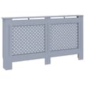 Miniatyrbillede 3 af 9: The Living Store radiatorskjuler 152x19x81,5 cm MDF antracitgrå -  Radiatorer – tilbehør