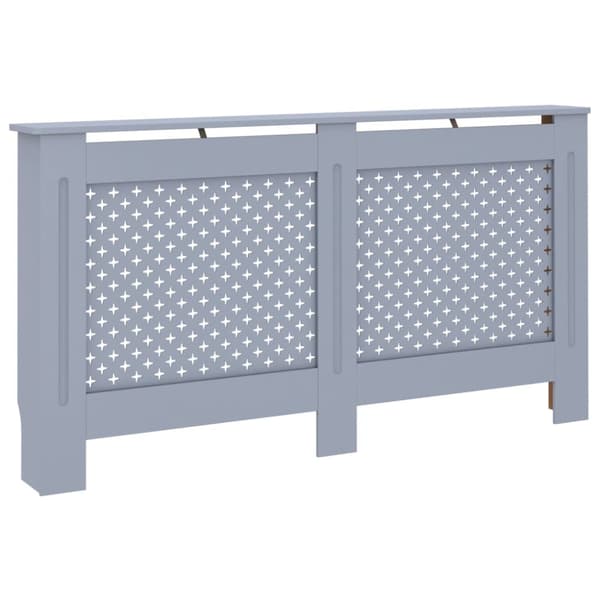 The Living Store radiatorskjuler 152x19x81,5 cm MDF antracitgrå -  Radiatorer – tilbehør