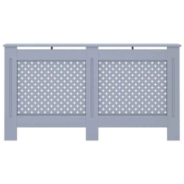 The Living Store radiatorskjuler 152x19x81,5 cm MDF antracitgrå -  Radiatorer – tilbehør