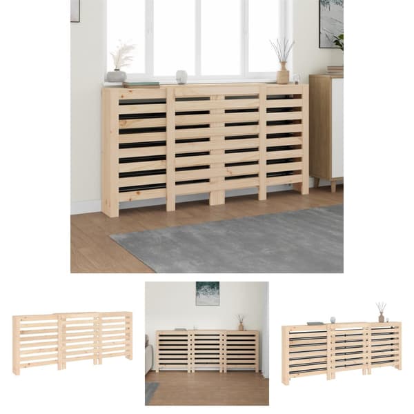 The Living Store radiatorskjuler 210x21x85 cm massivt fyrretræ -  Radiatorer – tilbehør