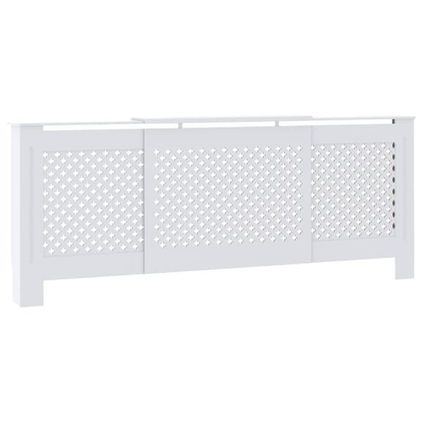 The Living Store radiatorskjuler 205 cm MDF hvid -  Radiatorer – tilbehør