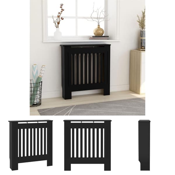 The Living Store MDF lämpöpatterin suoja musta 78 cm -  Lämpöpatteritarvikkeet