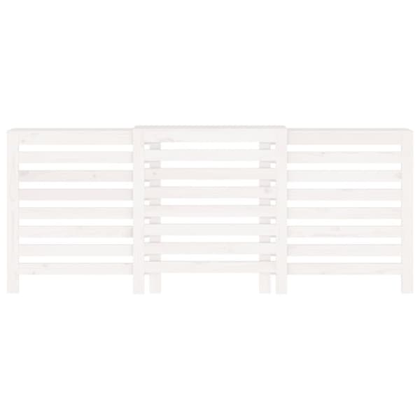 The Living Store radiatorskjuler 210x21x85 cm massivt fyrretræ hvid -  Radiatorer – tilbehør