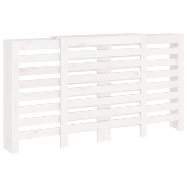 The Living Store radiatorskjuler 210x21x85 cm massivt fyrretræ hvid -  Radiatorer – tilbehør