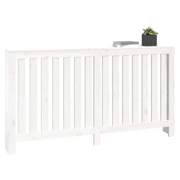 The Living Store radiatorskjuler 153x19x84 cm massivt fyrretræ hvid - Radiatorer – tilbehør