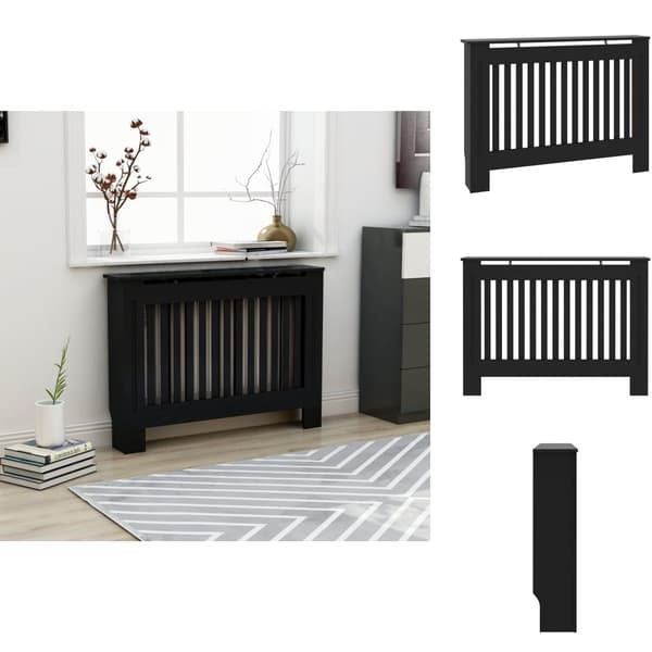 Radiatorer – tilbehør - Living radiatorskjuler 112x19x81,5 cm MDF sort