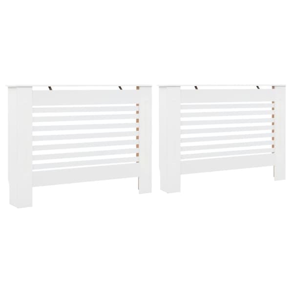 Radiatorer – tilbehør - Living radiatorskjulere 2 stk. 112 x 19 x 81,5 cm MDF hvid