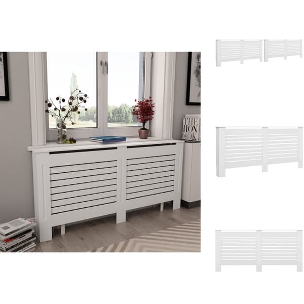 Lämpöpatteritarvikkeet - Living Lämpöpatterin suojat 2 kpl valkoinen 172x19x81,5 cm MDF