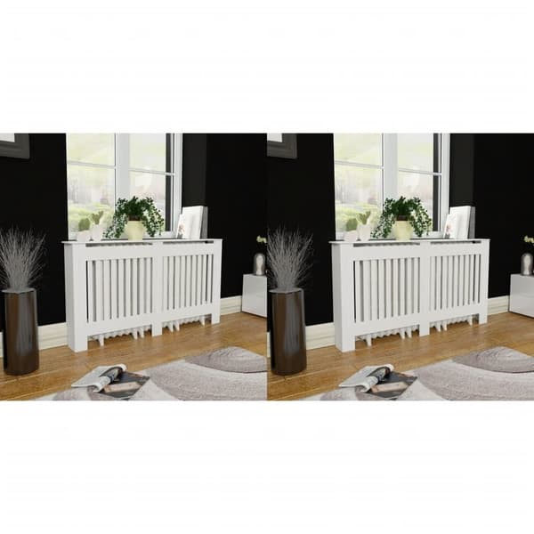 Radiatorer – tilbehør - Living radiatorskjulere 2 stk. MDF 152 cm hvid