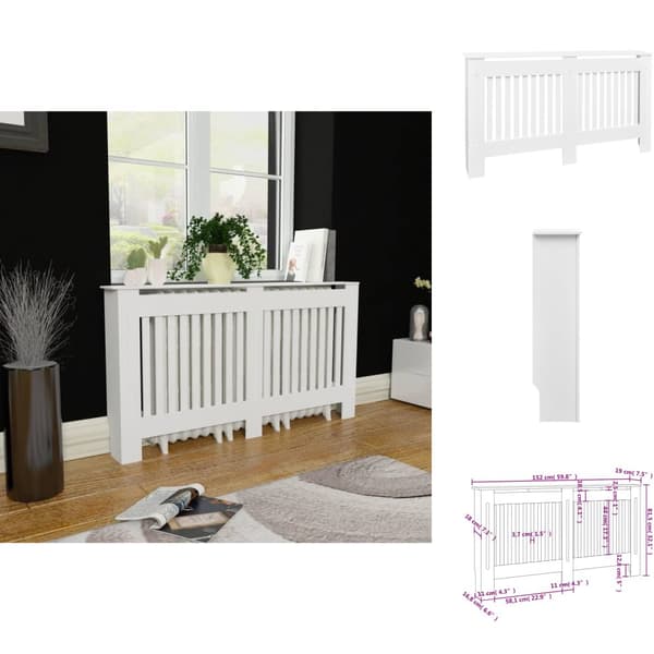 Radiatorer – tilbehør - Living radiatorskjuler i MDF 152 cm hvid