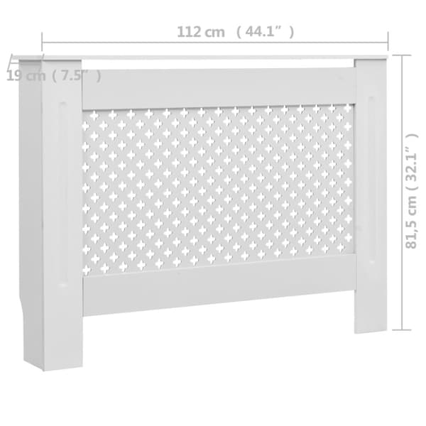 Lämpöpatteritarvikkeet - Living Lämpöpatterin suojat 2 kpl valkoinen 112x19x81,5 cm MDF