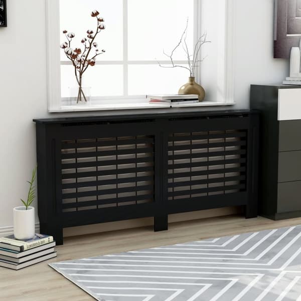 Radiatorer – tilbehør - Living radiatorskjuler 172x19x81,5 cm MDF sort