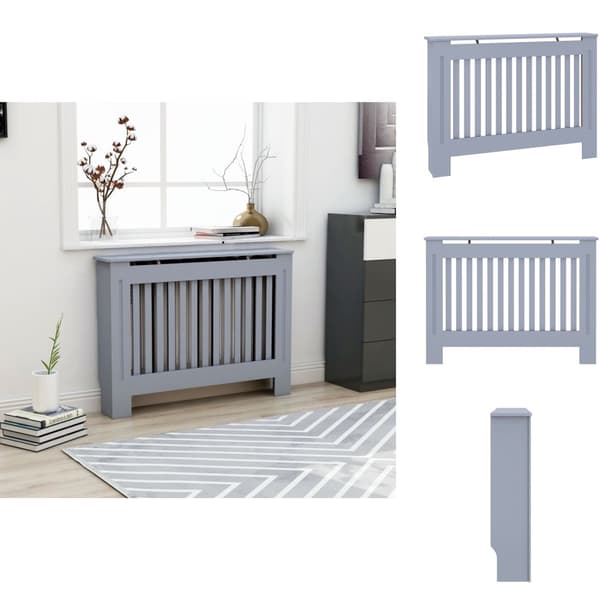 Radiatorer – tilbehør - Living radiatorskjuler 112x19x81,5 cm MDF antracitgrå