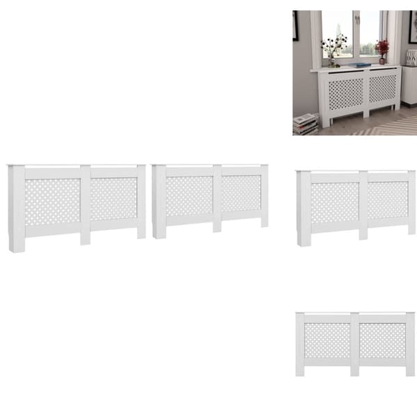 Lämpöpatteritarvikkeet - Living Lämpöpatterin suojat 2 kpl valkoinen 152x19x81,5 cm MDF