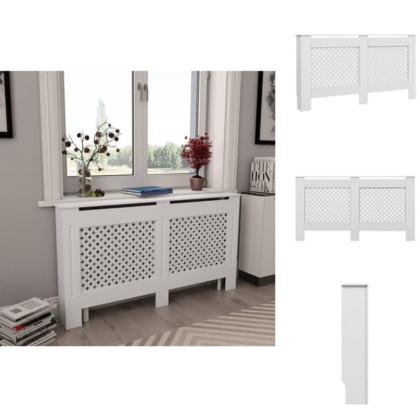 Lämpöpatteritarvikkeet - Living Lämpöpatterin suoja MDF 152x19x81,5 cm valkoinen