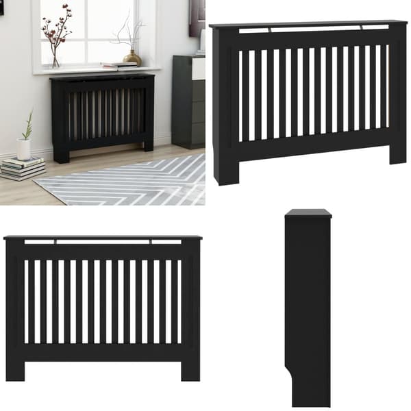 Radiatorskjuler 112x19x81,5 cm MDF sort - Radiatorskjuler - Radiatorskjulere - Home & Living