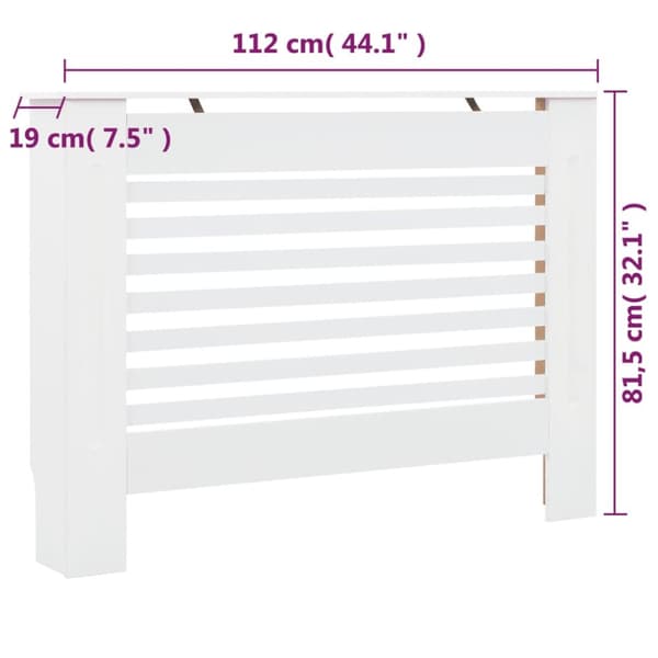 Elementskydd 2 st vit 112x19x81,5 cm MDF - Elementskydd - Radiatorskydd - Home & Living