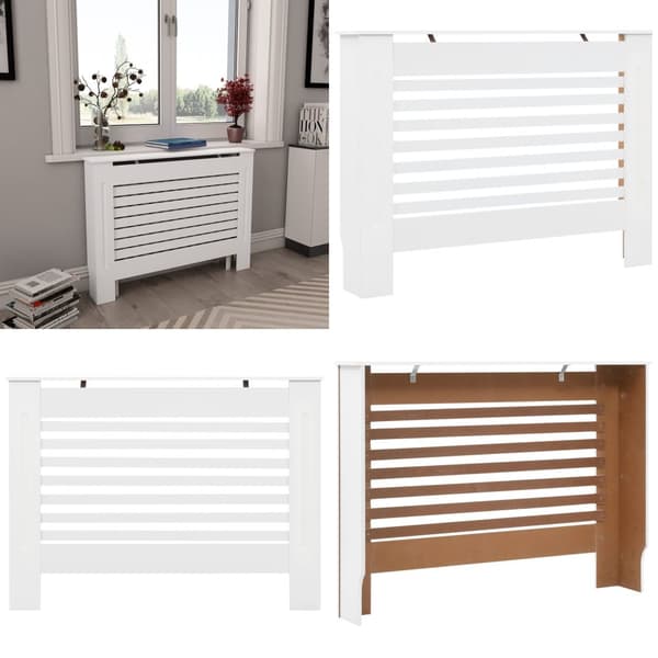 Elementskydd vit 112x19x81,5 cm MDF - Elementskydd - Radiatorskydd ...