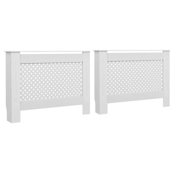 Elementskydd 2 st vit 112x19x81,5 cm MDF - Elementskydd - Radiatorskydd - Home & Living