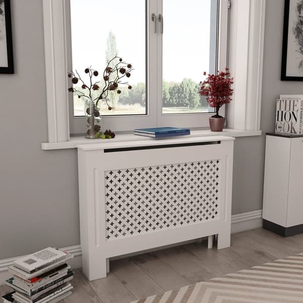 Elementskydd 2 st vit 112x19x81,5 cm MDF - Elementskydd - Radiatorskydd - Home & Living