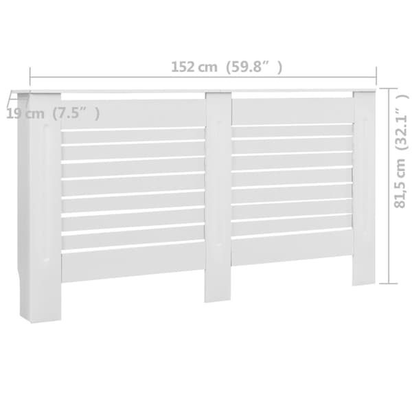 Elementskydd 2 st vit 152x19x81,5 cm MDF - Elementskydd - Radiatorskydd - Home & Living