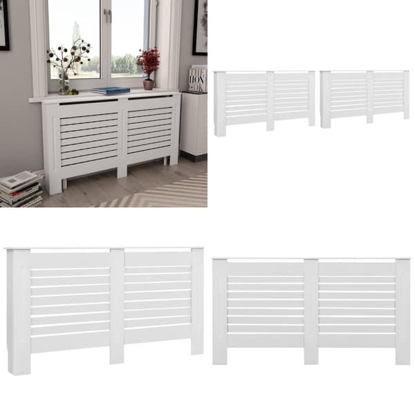 Radiatorskjulere 2 stk. 152 x 19 x 81,5 cm MDF hvid - Radiatorskjuler - Radiatorskjulere - Home & Living