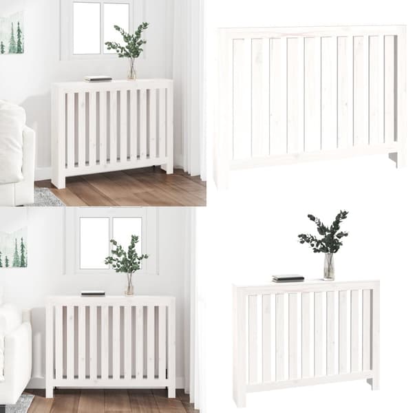 Radiatorskjuler 108,5x19x84 cm massivt fyrretræ hvid - Radiatorskjuler - Radiatorskjulere - Home & Living