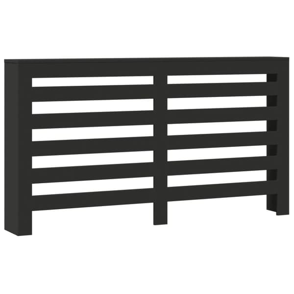 radiatorskjuler 149x20x82 cm konstrueret træ sort