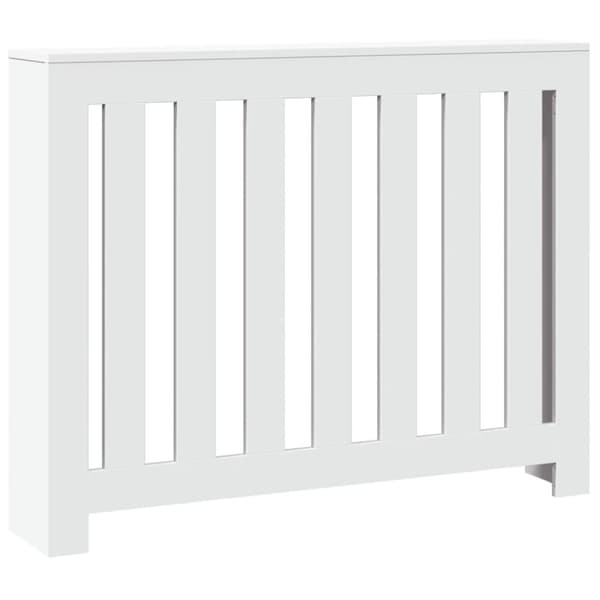 radiatorskjuler 104x20x82 cm konstrueret træ hvid