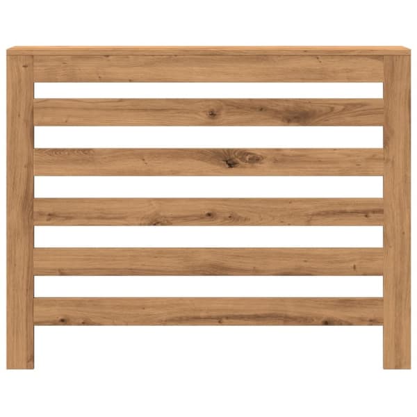 radiatorskjuler 104x20x82 cm konstrueret træ egetræsfarvet