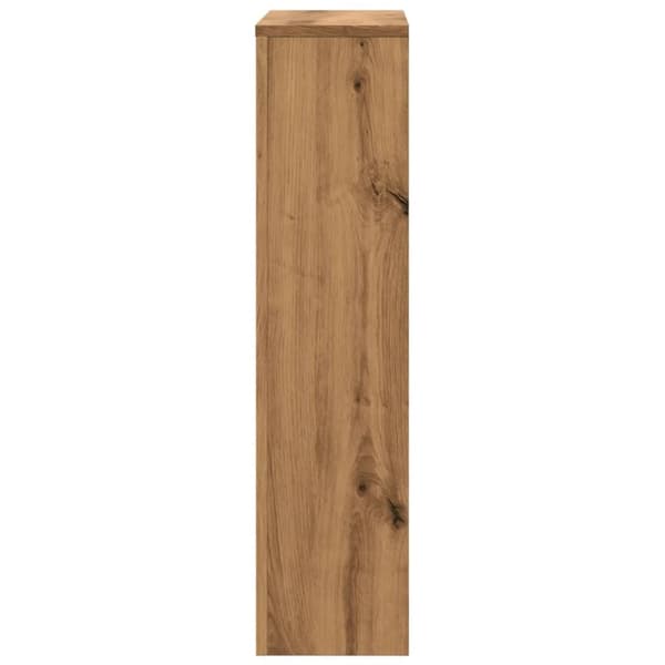 radiatorskjuler 104x20x82 cm konstrueret træ egetræsfarvet