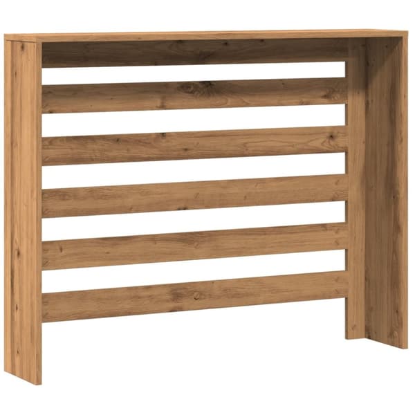 radiatorskjuler 104x20x82 cm konstrueret træ egetræsfarvet