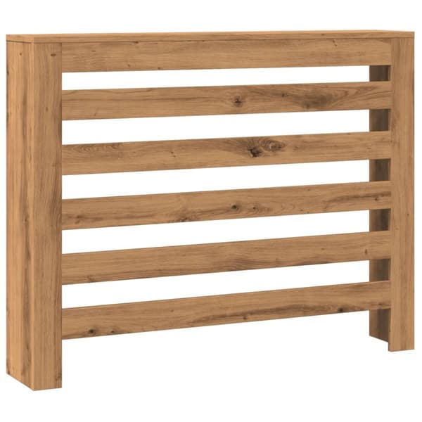 radiatorskjuler 104x20x82 cm konstrueret træ egetræsfarvet