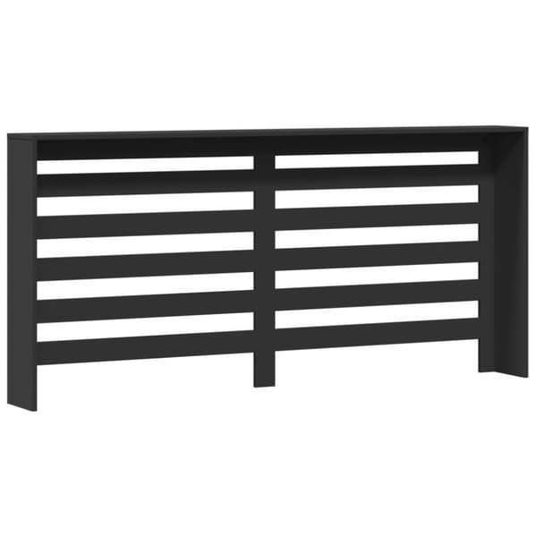 radiatorskjuler 175x20x82 cm konstrueret træ sort