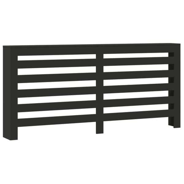 radiatorskjuler 175x20x82 cm konstrueret træ sort