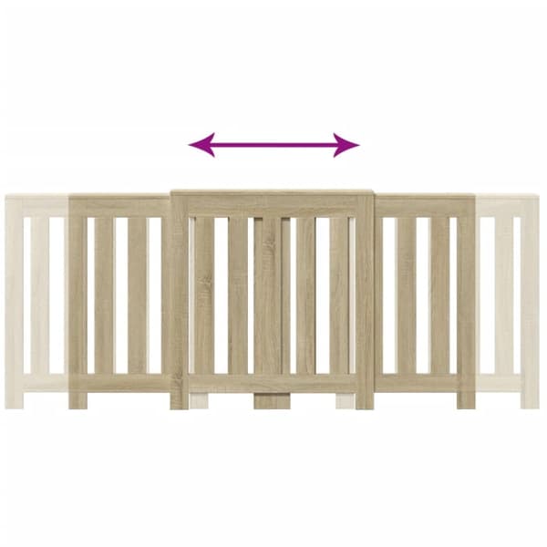 radiatorskjuler 205x21,5x83,5 cm konstrueret træ sonoma-eg