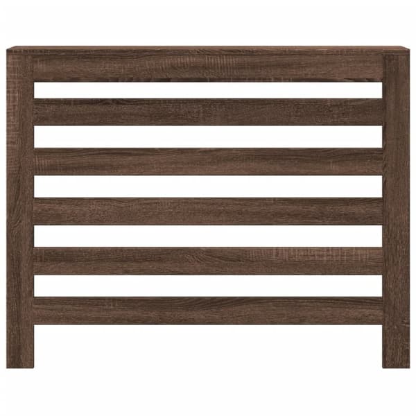 radiatorskjuler 104x20x82 cm konstrueret træ brun egetræ