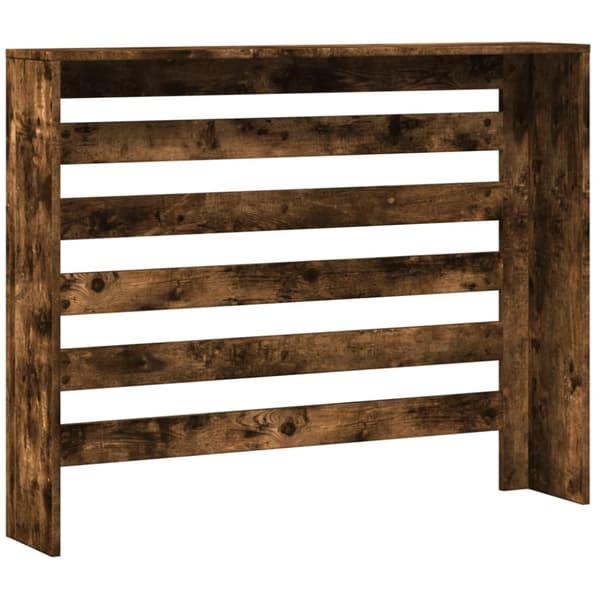 radiatorskjuler 104x20x82 cm konstrueret træ røget egetræsfarve